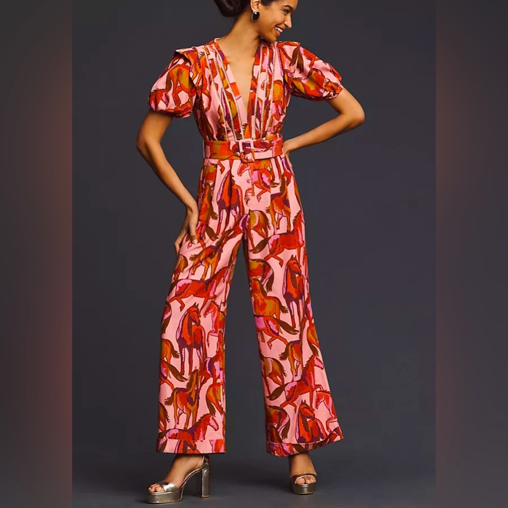 Farm Rio Wild Horses Jumpsuit NWT